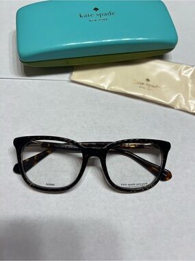kate spade Jalisha  Tortoiseshell Square Acetate Glasses - Brown